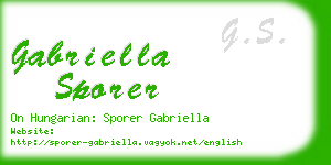 gabriella sporer business card